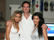 Carmen Electra and Kim Kardashian at LG Villa Cabo