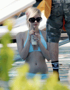 Avril Lavigne blue bikini miamii