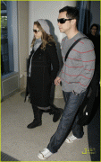 Jessica Alba Arriving At LAX Airport with Cash Pictures