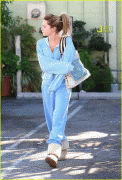 Ashley Tisdale In Blue Tracksuit Leaving Nail Salon in LA pictures