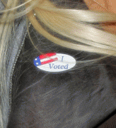 Christina Aguilera Huge Cleavage While voting in the California primaries