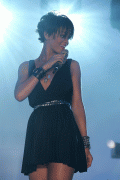 Rihanna performing on stage At Salute To Fashion 2008 -Feb 7