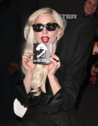 Lady Gaga Signing Copies of Her Album at Best Buy in LA